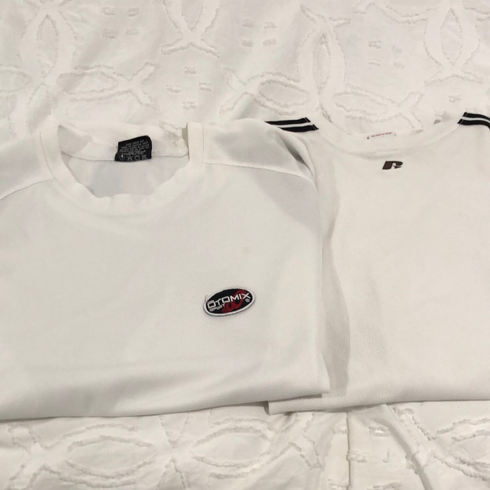 White Athletic Shirts with Logos
